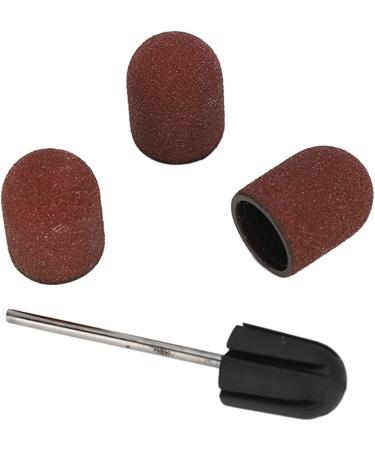 Nail Sanding Drill Bit Nail Sanding Heads Nail Grinding Heads 120# Grit Nail Art Sanding Caps Manicure Polishing Grinding Bands Nail Drill Bits Set with Shaft - Buy Online on SooperMarket.com