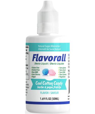 Greeniche Natural Flavorall Liquid Flavoured Stevia - Cool Cotton Candy 50ml