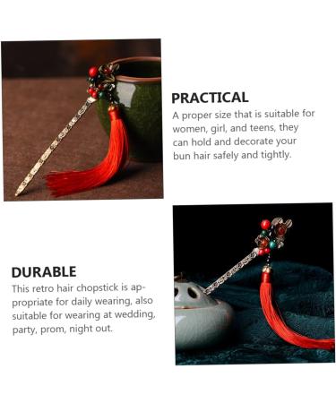 Mikinona Hairpin Vintage Decor Chinese Vintage Hair Clips Chinese Hair Chopstick Chinese Hair Accessories Hair Bun Stick Hanfu Hair Sticks Chinese Hair Forks Classic Alloy Woman Metal - Buy Online on SooperMarket.com
