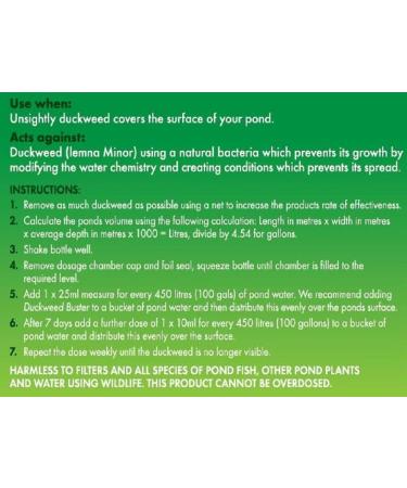 Blagdon Pond Duckweed Buster 500ml - Natural Control for Duckweed in Ponds, Treats 4 546 Litres - Buy Online on SooperMarket.com