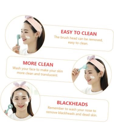 Shop 3 Sets Cleansing Brush & Pore Scrubber | Silicone Facial Scrubbers for Deep Cleaning | Best Face Massager Tool - Buy Online on SooperMarket.com