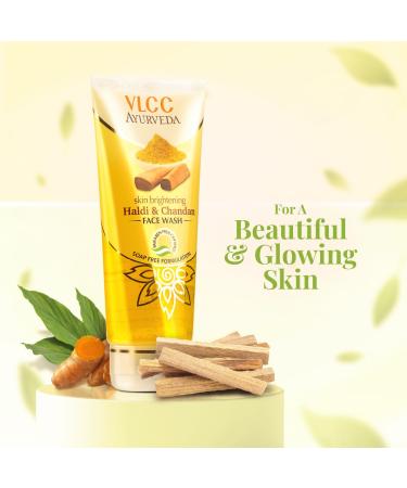 Buy VLCC Ayurveda Skin Brightening Haldi & Chandan Facewash - 100ml | Natural Glow & Radiance | Fast International Shipping - Buy Online on SooperMarket.com