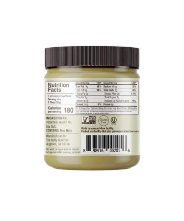 Nutty Gourmet Pistachio Butter - All Natural, Peanut-Free, Vegan, California Grown - Keto & Gluten Free Snack (10oz) - Buy Online on SooperMarket.com