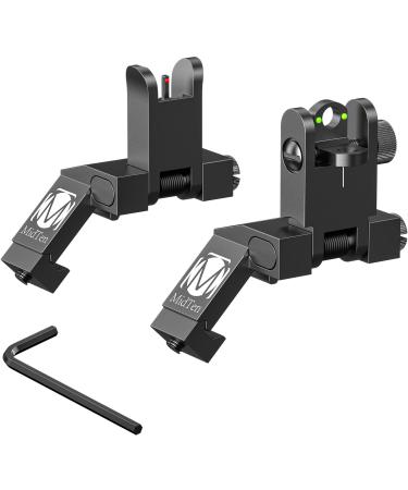 MidTen R2 Iron Sight 45 Degree Offset Flip Up Front and Rear Sight for Picatinny Rail.