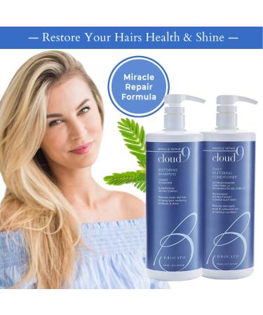 Brocato Cloud 9 Restoring Shampoo + Conditioner Duo 32 Fl Oz - Adds Moisture, Shine & Volume - Color Safe - Buy Online on SooperMarket.com