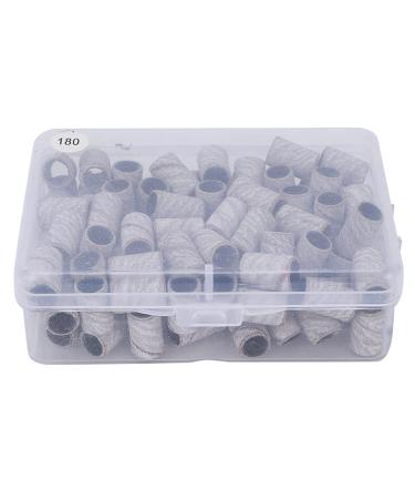 Nail Sanding Circle Bands Nail Art Sanding Bands Pedicure Polishing File 100 Pieces Manicure Sanding Bands Nail Drill Bits Accessories Nail Drill Remove Dead Skin (180#)
