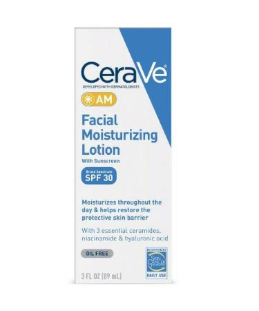 CeraVe Facial Moisturizing Lotion AM 3 oz 3 Fl Oz (Pack of 1)