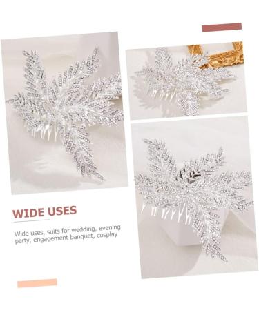 WOFASHPURET Bridal Comb Bride Hair Comb Clip Bride Hairpiece Bridal Headpieces for Wedding Women Hair Accessories Wedding Party Headpiece Floral Decor Combs Temperament Women's Decorate Alloy - Buy Online on SooperMarket.com