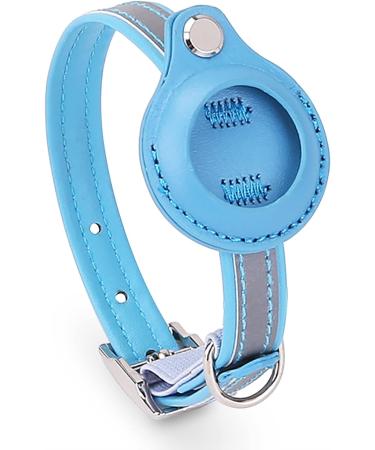 Buy Kocnydey Reflective Airtag Cat Collar - Adjustable Anti-Wing Collar for Cats & Small Dogs (M 28-37cm) - Blue - Buy Online on SooperMarket.com