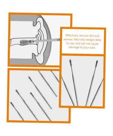 Spring Ear Pick Set - 6pcs Stainless Steel Spiral Ear Cleaner Kit - Buy Online on SooperMarket.com