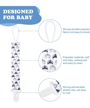 Aolso Silicone Dummy Clips Adapter 4pcs - Baby Pacifier Holder & Teething Toy Straps - Buy Online on SooperMarket.com