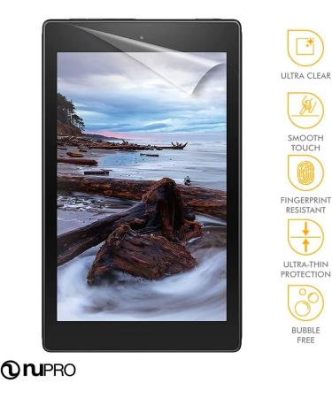 NuPro Clear Screen Protector for Amazon Fire HD 8 Tablet (7th/8th Gen - 2017/2018) (2-Pack) | Premium Protection - Buy Online on SooperMarket.com