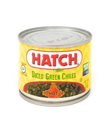 Hatch Diced Green Chiles 4oz HOT - Pack of 6 | Spicy Pepper for Cooking - Buy Online on SooperMarket.com