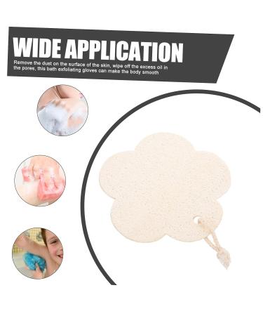 Beavorty Flower Shaped Cotton Loofah Sponge for Exfoliating Body - Light Yellow 13x13cm - Buy Online on SooperMarket.com