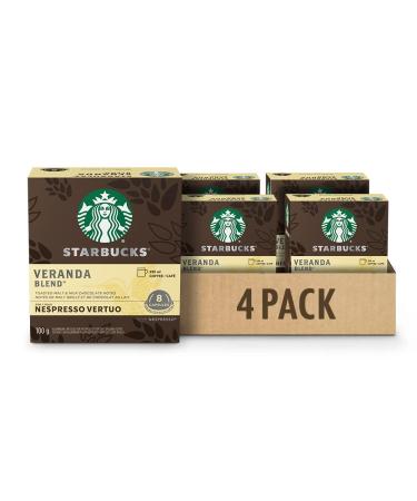 STARBUCKS Veranda Blend for Nespresso Vertuo Blonde Roast Coffee Pods 8 K-Cup Capsules Pack of 4
