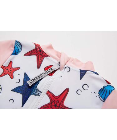 BONVERANO Baby Girls Swimsuit UPF 50+ Sun Protection 2-3 Years Pink Starfish - Buy Online on SooperMarket.com