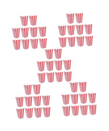 Alipis 50 Pcs Boxes Popcorn Carton Tall Popcorn Boxes Bulk Bags Popcorn Boxes for Party Popcorn Boxes Bulk Green Party Favor Bags Vintage Gifts Decorations Paper Stripe