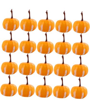 HOMSFOU 20pcs Simulated Mini Pumpkin Halloween Pumpkin Decoration Simulation Small Pumpkin Simulation Pumpkin Fake Pumpkin Accessories Foam Yellow 2.2X3.4CM - Buy Online on SooperMarket.com