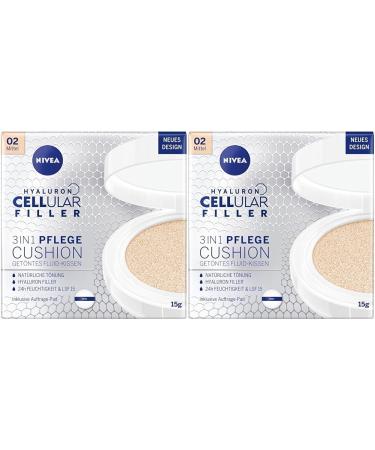 Nivea 3in1 Anti-Age Care pillow for natural tinting and moisture for medium skin types 15 ml (pack of 2) 15 g (2 Pack)