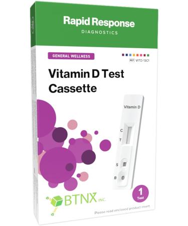BTNX Rapid Response Vitamin D Test Cassette (Fingerstick Whole Blood) At-Home Self-test for Vitamin D Deficiency Accurately Check Vitamin D Levels Fast Results in 10 Minutes - Buy Online on SooperMarket.com