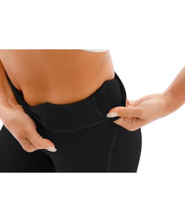 AFITNE High Waisted Capri Leggings for Women | Tummy Control Workout Pants with Pockets | X-Small Black - Buy Online on SooperMarket.com