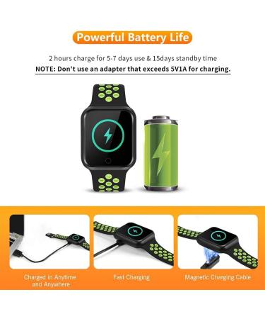 Wafa Fitness Tracker with Heart Rate Blood Pressure Monitor - Waterproof Smart Watch for Kids Women and Men - Activity Tracking Pedometer Watch - Green - Buy Online on SooperMarket.com