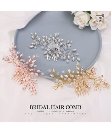 Crystal Bride Wedding Hair Comb - Silver Rhinestone Bridal Hair Piece for Women & Girls - Buy Online on SooperMarket.com