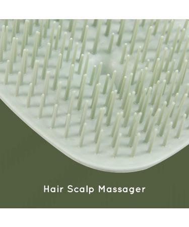 ecoed Scalp Massager Shampoo Brush - Dandruff Removal & Scalp Care - Wet/Dry Detangler for Men & Women - Short/Medium Hair - Green - Buy Online on SooperMarket.com