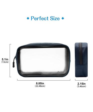 TSA Approved Clear Travel Toiletry Bag - Navy | Airport Compliant Organizer for Liquids, Cosmetics, Creams | ProCase - Buy Online on SooperMarket.com