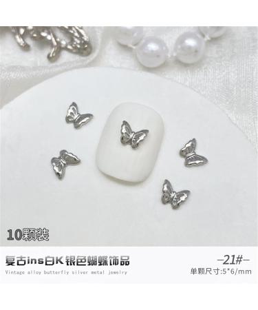 10Pcs 3D Butterfly Nail For Nails Alloy Butterfly Nail Decoration Alloy Nail Butterfly Nail Manicure Accessories Manicure Accessories Orange - Buy Online on SooperMarket.com