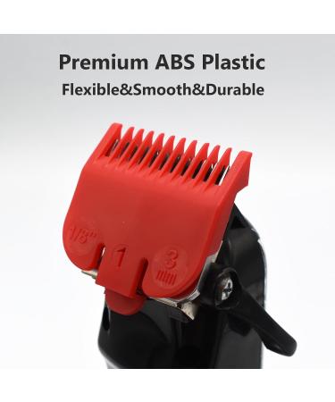 3 Pieces Professional Hair Clipper Attachment Guide Combs Color-Coded Gurad Combs fits for Most Wahl Standard Full-Sized Hair Clippers(1.5/3/4.5mm Gray/Red/White) - Buy Online on SooperMarket.com