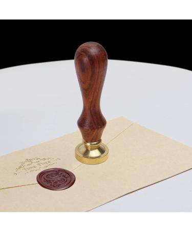 Mingting Wax Seal Stamp Kit Mingting Classical Old-Fashioned Antique Wax Stamp Seal Kit Initial Letters Alphabet Set Gift Box with Vintage Wooden Handle and Brass Color Head(S) - Buy Online on SooperMarket.com