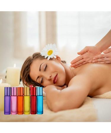All-Day 6-Piece 10ml Essential Oils Roll Bottles - Refillable Matte Glass with Stainless Steel Ball | Includes Dropper & Opener for Aromatherapy & Fragrance - Buy Online on SooperMarket.com