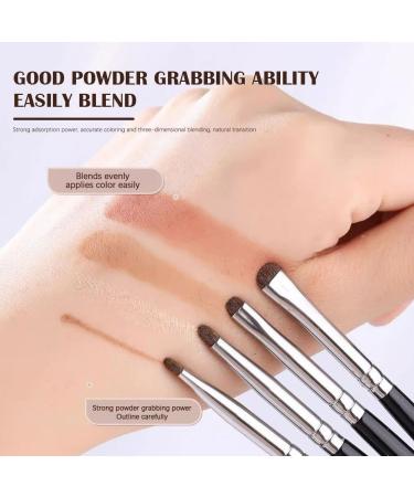 1/4Pcs Small Angle Precise Detail Eyeshadow Brush Soft Horse Hair Eyelid Highlighter Lying Silkworm Up Eyes Brushes Makeup Make - Buy Online on SooperMarket.com
