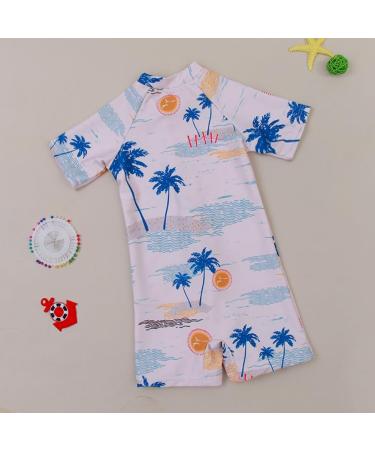 PythJooh Baby Boy Shark Print Rash Guard Swimsuit | Zipper One Piece Beach Swimwear for Boys 0-5 Years | Beige Swimming Outfit - Buy Online on SooperMarket.com