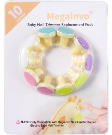 10Pcs Colorful Replacement Nail File Heads for Giraffe Baby Nail Trimmer - Safe and Suitable for Infants & Toddlers - Buy Online on SooperMarket.com