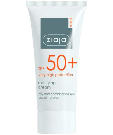 Ziaja Med Spf 50+ Matifying Cream/Oily & Combination Skin Acne Prone 50Ml