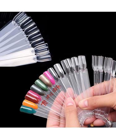 Pack of 100 Transparent Color Charts for Fingernails - Perfect Display for Artificial Nails & Color Cards - Buy Online on SooperMarket.com