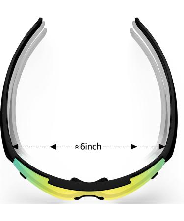 Polarized Green Sport Sunglasses for Men and Women | UV400 Protection for Baseball, Cycling, Running | RacyRam - Buy Online on SooperMarket.com