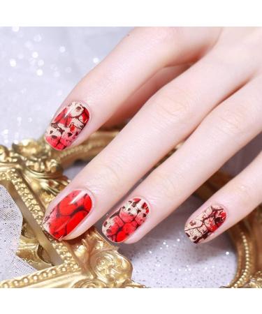 Kalolary Halloween Gel Nail Polish Stickers 20PCS Nail Adhesive Wrap Full Wraps Gel Nail Strips with Nail File and Stick for Halloween Nail Art Decor (UV/LED Lamp Required) (A) - Buy Online on SooperMarket.com