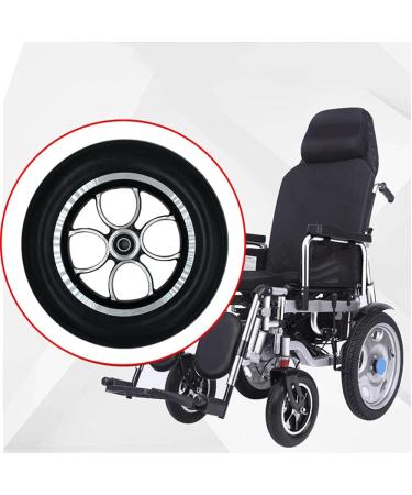 Wheelchair Front Wheel 10 inch Solid Black Wheelchair Front Wheel Replacement Parts for Electric Wheelchairs Rollators Walk 1 Pair - Buy Online on SooperMarket.com