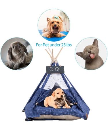 Luxury Pet Teepee Tent with Thick Cushion | Portable & Machine Washable | For Dogs, Cats, and Puppies - Buy Online on SooperMarket.com