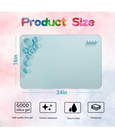 Large 24x16 Silicone Craft Mat for Resin Casting - Non Stick Heat-Resistant Pad for Art & Play Dough - Blue - Buy Online on SooperMarket.com