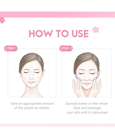 Sakura Facial Moisturizer - Cherry Blossom Face Cream with Niacinamide & Vitamin C | Hydrating Korean Skin Care for Women - Buy Online on SooperMarket.com