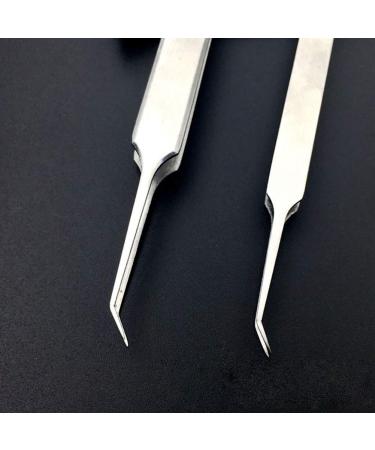 Buy LongyiTrade Professional Stainless Steel Curved Acne Tweezers | Best Blackhead & Pimple Tool for Clear Skin International Shipping Available - Buy Online on SooperMarket.com