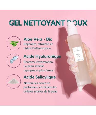 Washing Gel for Facial Cleaning with Salicylic Acid & Bio Aloe Vera | Natural Anti-Pimple Cleaner | 150ml Facial Care by Mother Nature - Buy Online on SooperMarket.com
