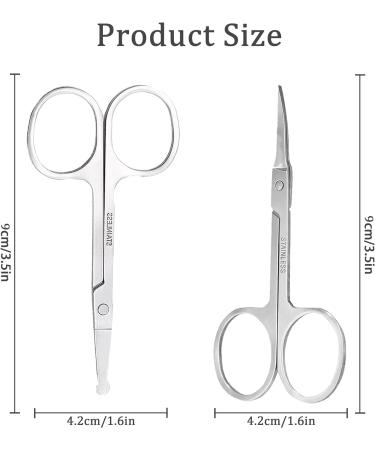 Eastrise Nail Scissors Eyebrow Scissors Professional Multi-Purpose Manicure Curved Blade Scissors for Men and Women Nails Cuticle and Thick Toenails - Buy Online on SooperMarket.com