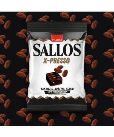 Sallos X-Presso Storage Pack - Licorice Candy with Coffee Extract | Vegan | Natural Licorice Juice | 15 x 135g - Shop Internationally - Buy Online on SooperMarket.com