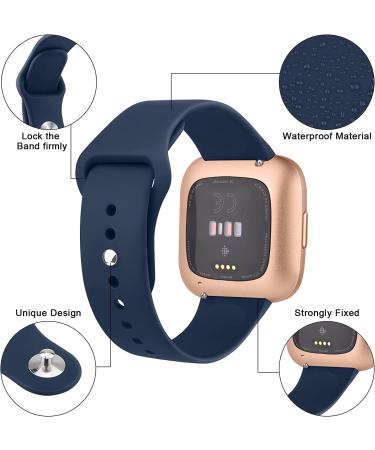 3 Pack Silicone Bands Compatible with Fitbit Versa 2 Bands for Women Men  Soft Breathable Sport Replacement Wristbands for Fitbit Versa 2 / Fitbit Versa/Versa Lite/Versa SE Black/Navy Blue/Grey - Buy Online on SooperMarket.com
