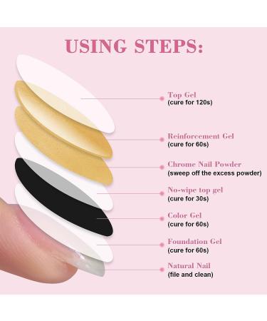 Saviland Mermaid Chrome Nail Powder Set - 12PCS White Pearl & Aurora Metallic Gold Powder for Gel Nails - Pearlescent Glitter Pigment for Nail Decoration - Buy Online on SooperMarket.com